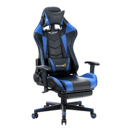 ΚΑΡΕΚΛΑ ΓΡΑΦΕΙΟΥ ARTELIBRE GAMING SLIGO ΜΠΛΕ/ΜΑΥΡΟ PVC 70X55X122-131CM