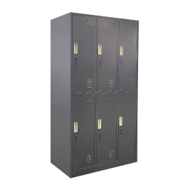 ΦΟΡΙΑΜΟΣ ARTELIBRE 6 ΘΕΣΕΩΝ EARNIL ΣΚΟΥΡΟ ΓΚΡΙ ΜΕΤΑΛΛΟ 90X45X185CM