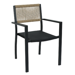 ΠΟΛΥΘΡΟΝΑ ΚΗΠΟΥ ARTELIBRE HORUS ΜΑΥΡΟ/ΚΑΦΕ ΑΛΟΥΜΙΝΙΟ/RATTAN 56X58X83CM