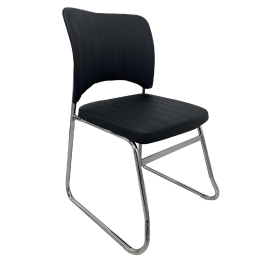 ΚΑΡΕΚΛΑ ΕΠΙΣΚΕΠΤΗ COMFORTHUB ΜΑΥΡΟ/ΧΡΩΜΙΟ PU/ΜΕΤΑΛΛΟ 43X42X78CM