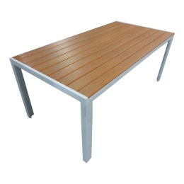 ΤΡΑΠΕΖΙ NARES PAKOWORLD ΑΛΟΥΜΙΝΙΟ ΛΕΥΚΟ-PLYWOOD ΦΥΣΙΚΟ 180X90X72.5ΕΚ
