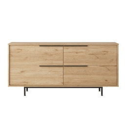 ΜΠΟΥΦΕΣ ARTELIBRE CARTMEL ΦΥΣΙΚΟ ΜΟΡΙΟΣΑΝΙΔΑ/ΜΕΤΑΛΛΟ 44.5X160X74.3CM