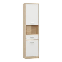 ΝΤΟΥΛΑΠΑ ΣΤΗΛΗ LETTO PAKOWORLD ΣΕ OAK - ΛΕΥΚΟ ΜΑΤ ΑΠΟΧΡΩΣΗ 50,2X34,3X195ΕΚ