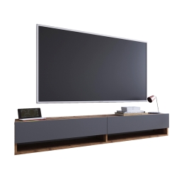 ΕΠΙΠΛΟ ΤΗΛΕΟΡΑΣΗΣ ΕΠΙΤΟΙΧΙΟ HANDRA PAKOWORLD ΑΝΘΡΑΚΙ-OAK 180X31,5X29,5ΕΚ