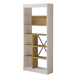 ΒΙΒΛΙΟΘΗΚΗ VIVA PAKOWORLD ΛΕΥΚΟ-SONOMA 75.5X25X170ΕΚ