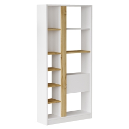 ΒΙΒΛΙΟΘΗΚΗ ALIVE PAKOWORLD ΛΕΥΚΟ-SONOMA 75.5X25X160ΕΚ