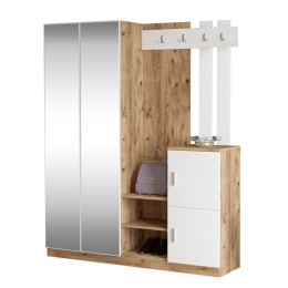 ΕΠΙΠΛΟ ΕΙΣΟΔΟΥ DOORSE PAKOWORLD ΜΕΛΑΜΙΝΗΣ ΛΕΥΚΟ-SONOMA 147.5X35X180ΕΚ