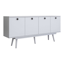 ΜΠΟΥΦΕΣ SALONDE PAKOWORLD ΛΕΥΚΟ ΜΕΛΑΜΙΝΗΣ-ΛΕΥΚΟ PP ΠΟΔΙ 180X40X82.6ΕΚ