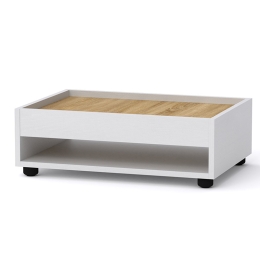 ΤΡΑΠΕΖΙ ΣΑΛΟΝΙΟΥ WILLA PAKOWORLD SONOMA-ΛΕΥΚΟ 60X42X20ΕΚ
