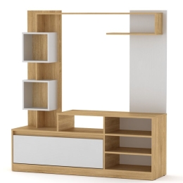 ΣΥΝΘΕΤΟ ΣΑΛΟΝΙΟΥ AIDEN PAKOWORLD SONOMA-ΛΕΥΚΟ 150X38.5X160ΕΚ