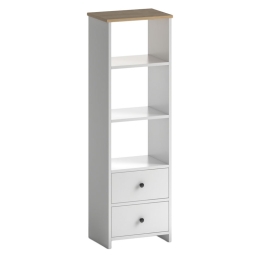 ΒΙΒΛΙΟΘΗΚΗ MIRO PAKOWORLD ΛΕΥΚΟ-OAK 42.5X32X140ΕΚ