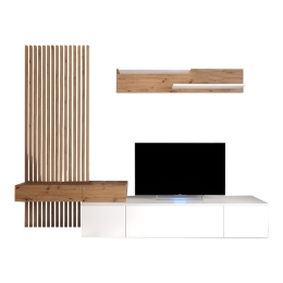 ΣΥΝΘΕΤΟ ΣΑΛΟΝΙΟΥ LITENDE PAKOWORLD SONOMA-ΛΕΥΚΟ ΜΕΛΑΜΙΝΗΣ 210X42X199.5ΕΚ