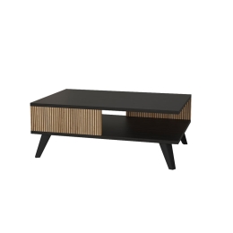 ΤΡΑΠΕΖΙ ΣΑΛΟΝΙΟΥ FLIPTER PAKOWORLD ΜΕΛΑΜΙΝΗΣ OAK-ΜΑΥΡΟ 83X54X34ΕΚ