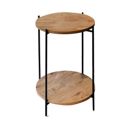 ΒΟΗΘΗΤΙΚΟ ΤΡΑΠΕΖΙ TSOUKI PAKOWORLD OAK-ΜΑΥΡΟ Φ40X60ΕΚ
