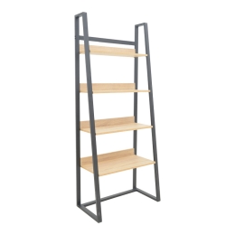 ΒΙΒΛΙΟΘΗΚΗ RYDER PAKOWORLD ΣΕ OAK-ΜΑΥΡΗ ΑΠΟΧΡΩΣΗ 75X36X185ΕΚ