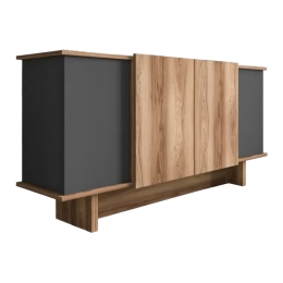 ΜΠΟΥΦΕΣ ARAMOS PAKOWORLD ΣΕ ΑΝΘΡΑΚΙ - OAK ΑΠΟΧΡΩΣΗ 180X45X80ΕΚ