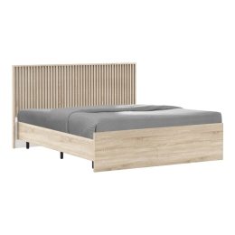 ΚΡΕΒΑΤΙ ΔΙΠΛΟ BRUSE PAKOWORLD OAK-ΛΕΥΚΟ ΧΡΩΜΑ ΜΕΛΑΜΙΝΗΣ 160X200ΕΚ