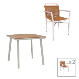 ΤΡΑΠΕΖΑΡΙΑ SYNERGY-CLUTCH ΣΕΤ 3ΤΕΜ PAKOWORLD ΛΕΥΚΟ ΑΛΟΥΜΙΝΙΟ ΚΑΙ PLYWOOD ΣΕ ΦΥΣΙΚΟ ΧΡΩΜΑ 80X80X74ΕΚ