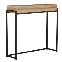 ΚΟΝΣΟΛΑ MENTEZ PAKOWORLD ΦΥΣΙΚΟ-ΜΑΥΡΟ 100X30X90ΕΚ