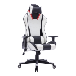 ΚΑΡΕΚΛΑ ΓΡΑΦΕΙΟΥ GAMING MAZOL PAKOWORLD PU ΜΑΥΡΟ-ΛΕΥΚΟ 66X56X135ΕΚ