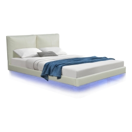 ΚΡΕΒΑΤΙ ΔΙΠΛΟ JESSIE PAKOWORLD FLOATING STYLE ΜΕ LED-PU ΕΚΡΟΥ 160X200ΕΚ