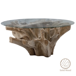 ΤΡΑΠΕΖΙ ΣΑΛΟΝΙΟΥ BALANCE PAKOWORLD ΓΥΑΛΙ 6MM TEMPERED-ΧΕΙΡΟΠΟΙΗΤO TEAK ΞΥΛΟ ΦΥΣΙΚΟ 100X100X46ΕΚ