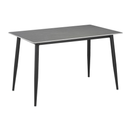 ΤΡΑΠΕΖΙ GUSTAS PAKOWORLD ΓΚΡΙ ΜΑΡΜΑΡΟΥ SINTERED STONE-ΜΑΥΡΟ ΜΕΤΑΛΛΟ 160X80X75ΕΚ