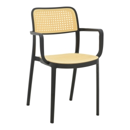 ΠΟΛΥΘΡΟΝΑ WESTLEY PAKOWORLD PP ΦΥΣΙΚΟ-ΜΑΥΡΟ 58X47X81ΕΚ