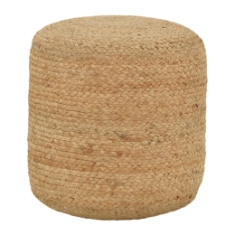 ΣΚΑΜΠΟ OVIOUS INART ΜΠΕΖ 100% ΓΙΟΥΤΑ 40X40X40ΕΚ