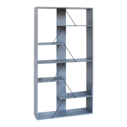 ΒΙΒΛΙΟΘΗΚΗ TARS PAKOWORLD ΓΚΡΙ-ΜΑΥΡΟ 84X25.5X154.5ΕΚ