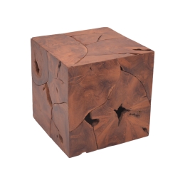 ΣΚΑΜΠΟ BOXY INART ΦΥΣΙΚΟ ΜΑΣΙΦ ΞΥΛΟ TEAK 40X40X40ΕΚ