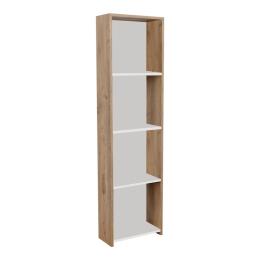 ΒΙΒΛΙΟΘΗΚΗ COURTNAI PAKOWORLD OAK-ΛΕΥΚΟ ΜΕΛΑΜΙΝΗΣ 40X19.5X170ΕΚ
