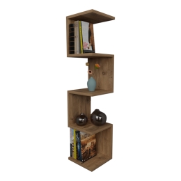 ΡΑΦΙΕΡΑ ΤΟΙΧΟΥ ZIGZAG PAKOWORLD OAK ΜΕΛΑΜΙΝΗΣ 25X25X109ΕΚ