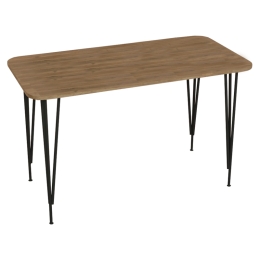 ΤΡΑΠΕΖΙ POLKAN PAKOWORLD OAK ΜΕΛΑΜΙΝΗΣ-ΜΑΥΡΟ ΜΕΤΑΛΛΟ 120X60X73ΕΚ