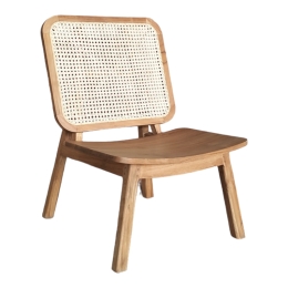 ΠΟΛΥΘΡΟΝΑ VIBORG PAKOWORLD ΦΥΣΙΚΟ TEAK ΞΥΛΟ-ΦΥΣΙΚΟ RATTAN 60X75X87ΕΚ