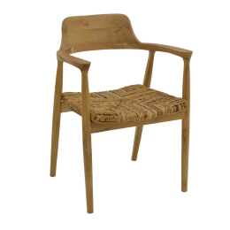 ΠΟΛΥΘΡΟΝΑ DENVERONE PAKOWORLD ΦΥΣΙΚΟ TEAK ΞΥΛΟ ΚΑΙ ΨΑΘΑ 57X54X79ΕΚ