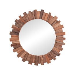 ΚΑΘΡΕΠΤΗΣ ROUNDER PAKOWORLD TEAK ΞΥΛΟ ΣΕ ΦΥΣΙΚΗ ΑΠΟΧΡΩΣΗ Φ80X4ΕΚ
