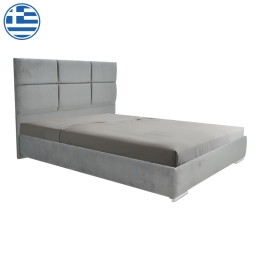 ΚΡΕΒΑΤΙ ΔΙΠΛΟ CANTER PAKOWORLD ΥΦΑΣΜΑ ΣΕ ΓΚΡΙ ΑΠΟΧΡΩΣΗ 160X200ΕΚ