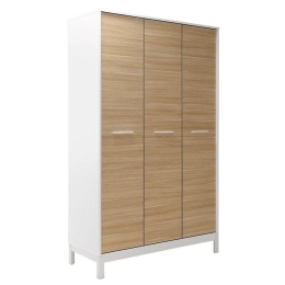 ΝΤΟΥΛΑΠΑ ΡΟΥΧΩΝ LONDON MEGAPAP ΤΡΙΦΥΛΛΗ ΧΡΩΜΑ OAK - ΛΕΥΚΟ 120X52X202ΕΚ.