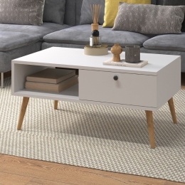 ΤΡΑΠΕΖΑΚΙ ΣΑΛΟΝΙΟΥ NAPOLI MEGAPAP ΧΡΩΜΑ ΛΕΥΚΟ 90X50X44ΕΚ.