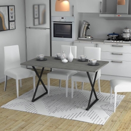 ΤΡΑΠΕΖΙ BETTE MEGAPAP ΧΡΩΜΑ ΓΚΡΙ ΣΚΥΡΟΔΕΜΑΤΟΣ 140X80X76ΕΚ.