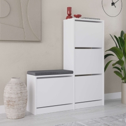 ΠΑΠΟΥΤΣΟΘΗΚΗ ΜΕΛΑΜΙΝΗΣ DUDE MEGAPAP ΧΡΩΜΑ ΛΕΥΚΟ 104,8X26X118,5ΕΚ.