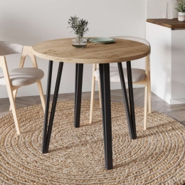 ΤΡΑΠΕΖΙ XANA MEGAPAP ΧΡΩΜΑ SEPET OAK Ø90X77,5ΕΚ.