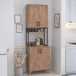 ΕΠΙΠΛΟ ΚΟΥΖΙΝΑΣ SEDEF MEGAPAP ΧΡΩΜΑ PINE OAK 61X40X202,1ΕΚ.