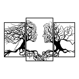 ΔΙΑΚΟΣΜΗΤΙΚΟ ΤΟΙΧΟΥ TREE LOVE MEGAPAP ΜΕΤΑΛΛΙΚΟ ΧΡΩΜΑ ΜΑΥΡΟ 116X71ΕΚ.