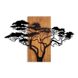 ΔΙΑΚΟΣΜΗΤΙΚΟ ΤΟΙΧΟΥ ACACIA TREE MEGAPAP ΞΥΛΙΝΟ - ΜΕΤΑΛΛΙΚΟ ΧΡΩΜΑ ΚΑΡΥΔΙ - ΜΑΥΡΟ 90X3X58ΕΚ.