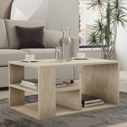 ΤΡΑΠΕΖΑΚΙ ΣΑΛΟΝΙΟΥ RODOM MEGAPAP ΧΡΩΜΑ TRAVERTINE 80X50X40ΕΚ.