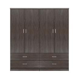 ΣΕΤ 2 ΤΜΧ ΝΤΟΥΛΑΠΑ 4ΦΥΛΛΗ ΜΕ 4 ΣΥΡΤΑΡΙΑ ZEBRANO 160X42X181 HM11349.01