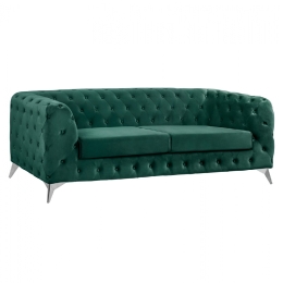 ΚΑΝΑΠΕΣ 3ΘΕΣΙΟΣ ALBERT Τ.CHESTERFIELD ΚΥΠΑΡΙΣΣΙ ΒΕΛΟΥΔΟ HM3128.03 224x90x72 εκ.