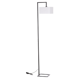 ΦΩΤΙΣΤΙΚΟ ΔΑΠΕΔΟΥ BRANS HM7532.11 ΜΕΤΑΛΛΟ ΜΑΥΡΟ--PVC ΛΕΥΚΟ ΚΑΠΕΛΟ 25x33x170Υεκ.